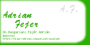 adrian fejer business card