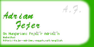 adrian fejer business card